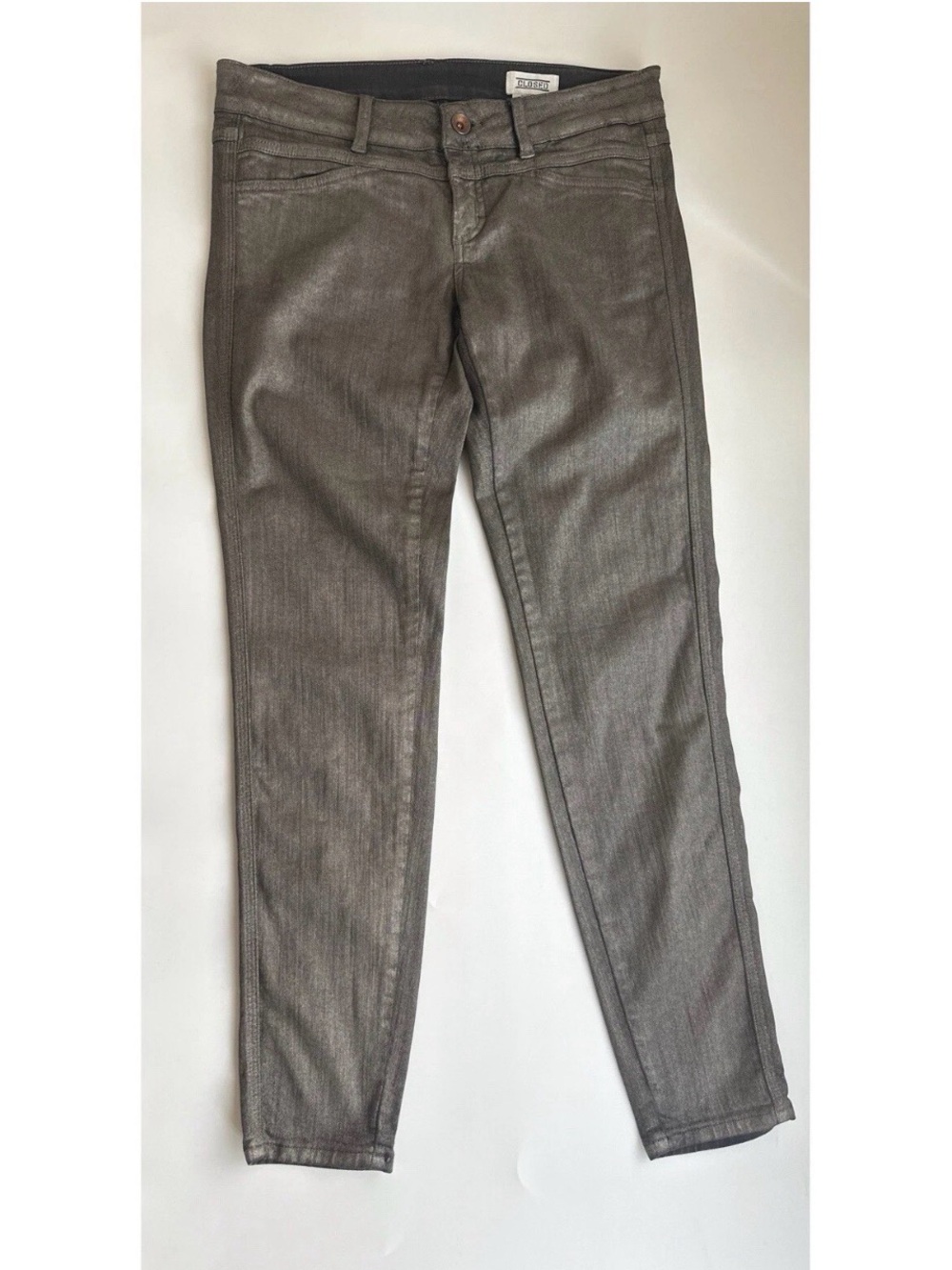 Closed Metallic Gray women’s Skinny Jeans